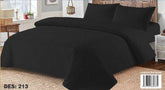 BEDSPREAD SET - 3 PCS BLACK (PREMIUM)